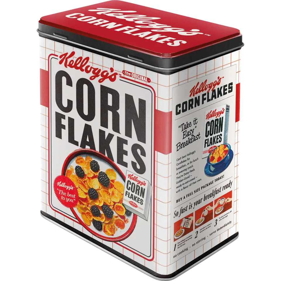 nostalgic-art-kellogg-s-corn-flakes-bowl-scatola-latta-3-litri image 1