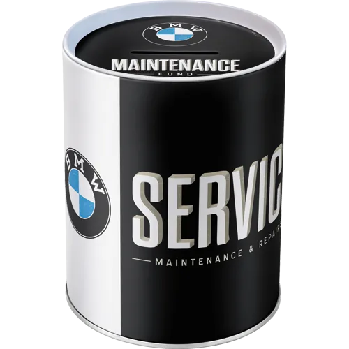 nostalgic-art-bmw-service-salvadanaio-in-metallo-1-litro-10x13-cm image 1