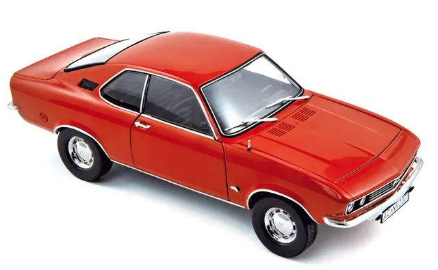 norev-opel-manta-a-1971-rosso-mattone-modellino-auto-1-18 image 1