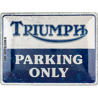 nostalgic-art-triumph-parking-only-targa-in-metallo-30x40-cm image 2