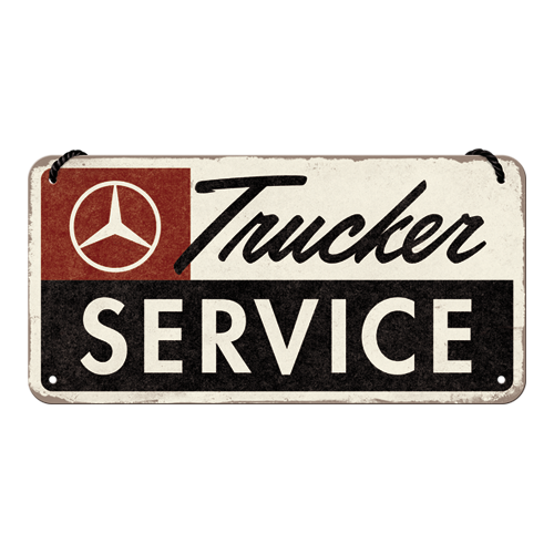 nostalgic-art-daimler-truck-trucker-service-targa-da-appendere-10x20-cm image 1