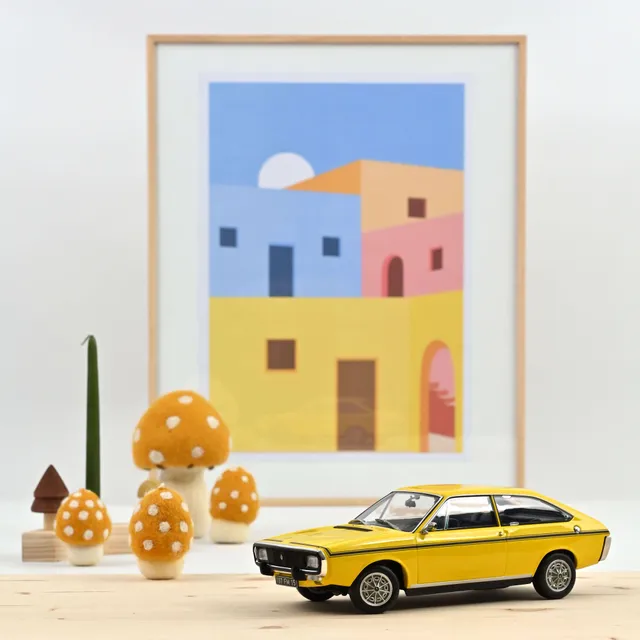 norev-renault-15-tl-1973-automodello-1-18-giallo-e-nero-300-pezzi image 1