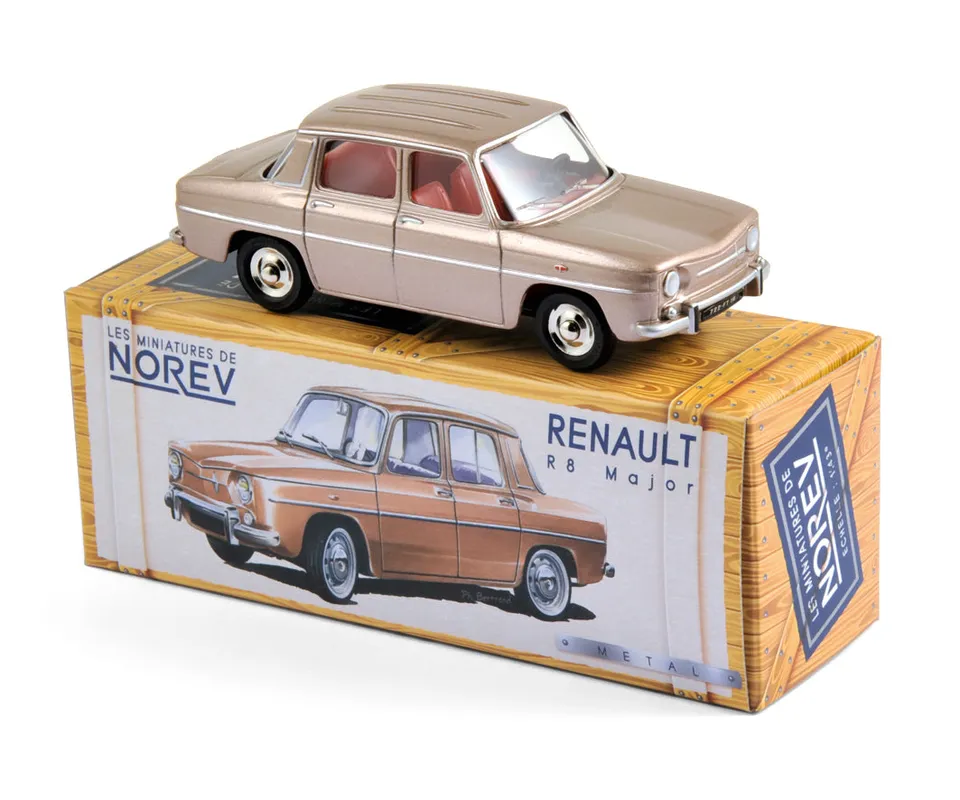 norev-renault-r8-major-1964-modellino-auto-1-43-beige-galapagos image 1