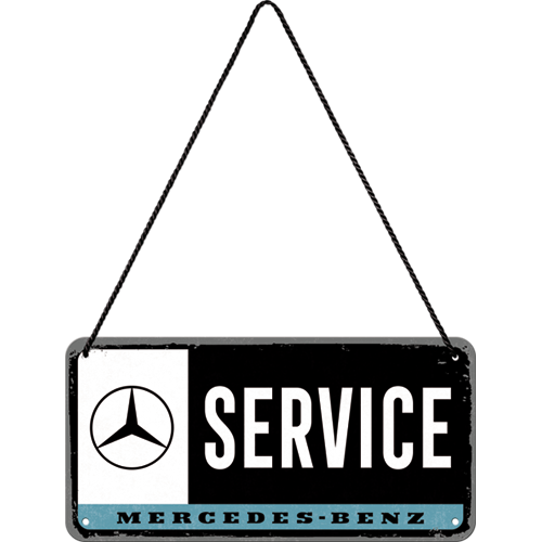 nostalgic-art-mercedes-benz-service-insegna-in-metallo-da-appendere-10x20-cm image 2