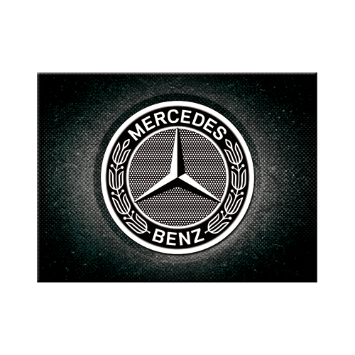 nostalgic-art-mercedes-benz-logo-black-magnete-da-frigo-6x8-cm image 1