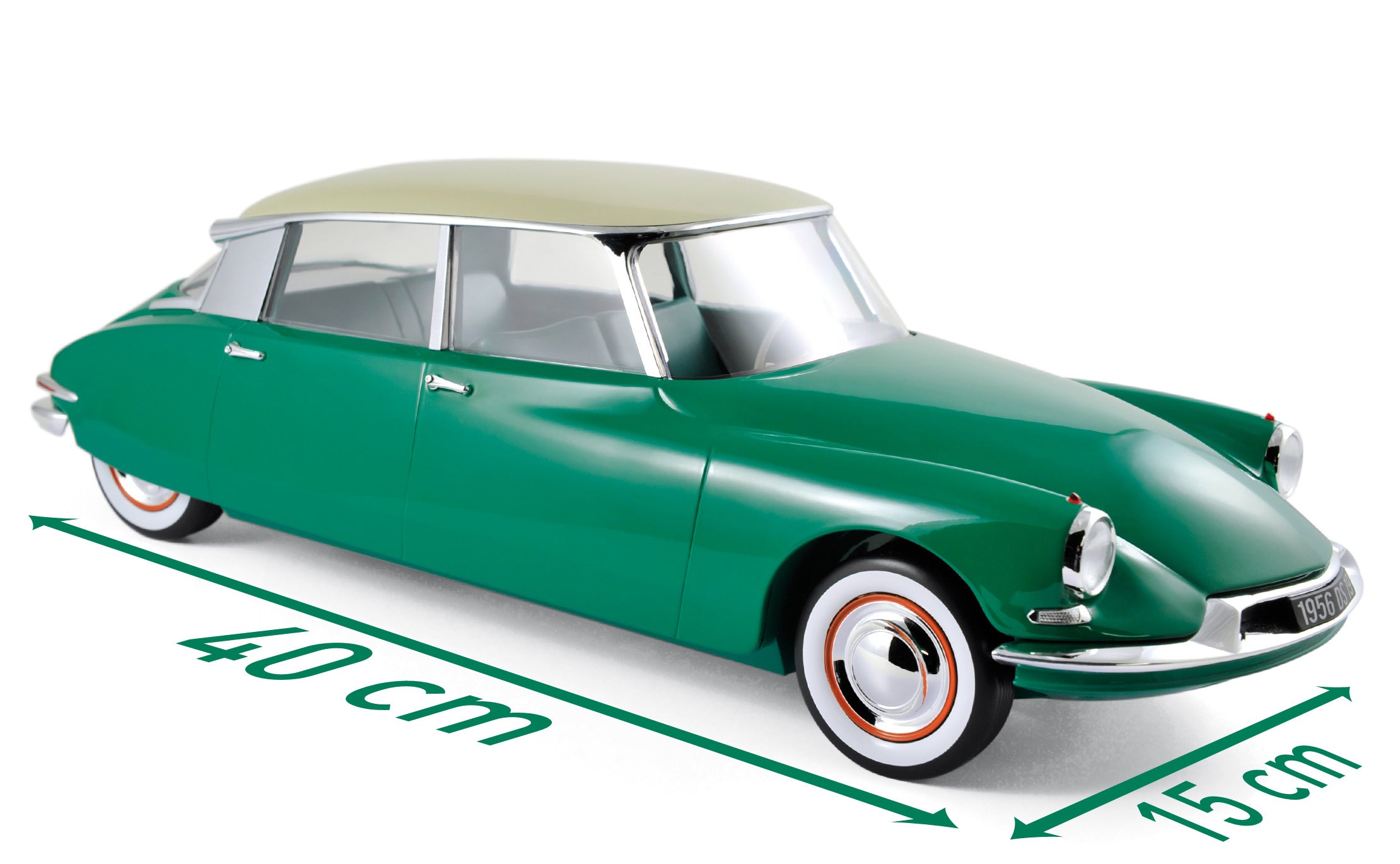norev-citro-n-ds-19-1956-modellino-1-12-verde-e-beige image 1