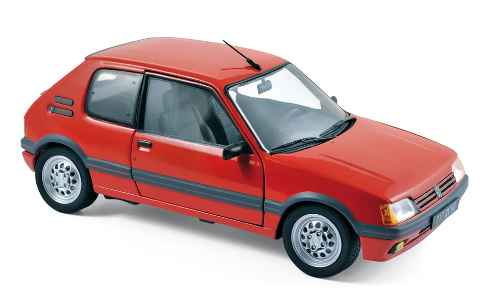 norev-peugeot-205-gti-1-6-1988-rosso-vallelunga-1-18-modellino image 1