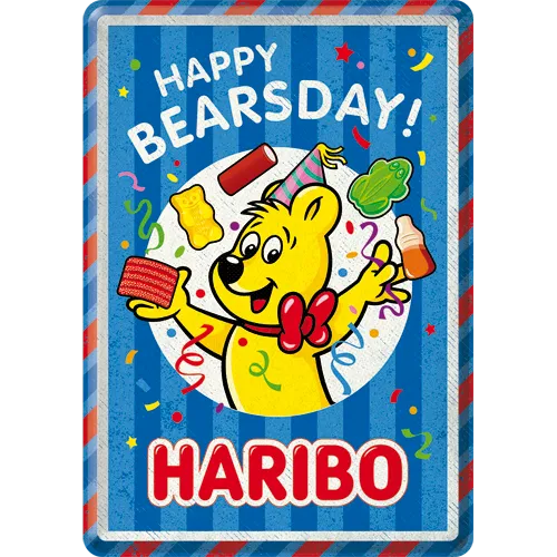 nostalgic-art-haribo-happy-bearsday-metal-card-10x14-cm image 1