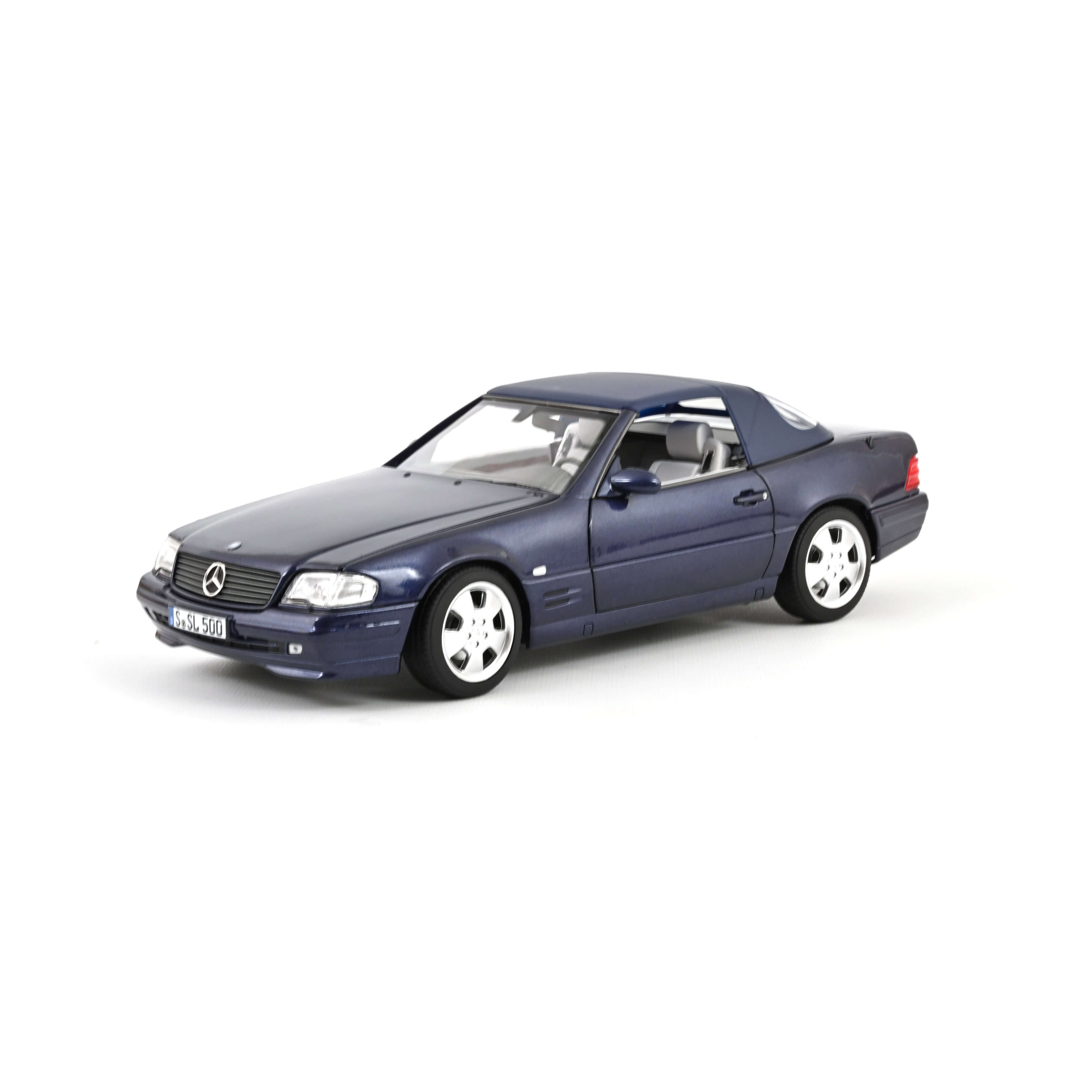 norev-mercedes-benz-sl-500-1999-modellino-auto-1-18-blu-scuro-metallizzato image 3
