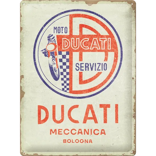 nostalgic-art-ducati-moto-servizio-meccanica-targa-in-metallo-30x40-cm image 1