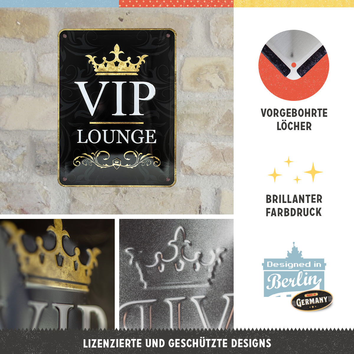 nostalgic-art-vip-lounge-targa-in-metallo-15x20-cm image 2