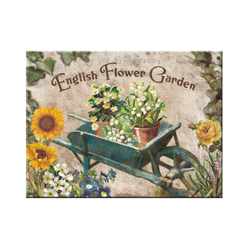 nostalgic-art-english-flower-garden-blue-barrow-magnete-da-frigo-6x8-cm image 1