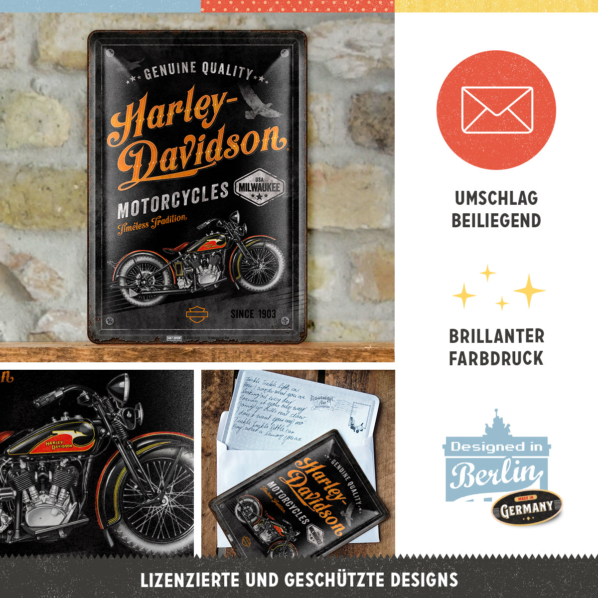 nostalgic-art-harley-davidson-timeless-tradition-metal-card-10x14-cm-2 image 3