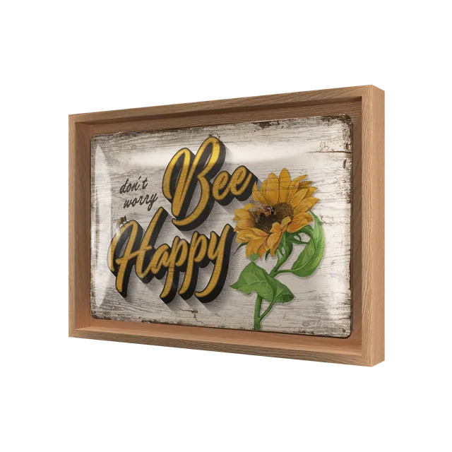 nostalgic-art-bee-happy-special-edition-cornice-n-frame-m-24x33-5-cm image 1