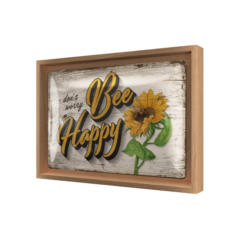 nostalgic-art-bee-happy-special-edition-cornice-n-frame-m-24x33-5-cm image 1