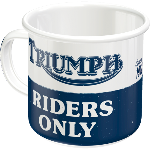 nostalgic-art-triumph-riders-only-tazza-smaltata-360-ml image 1