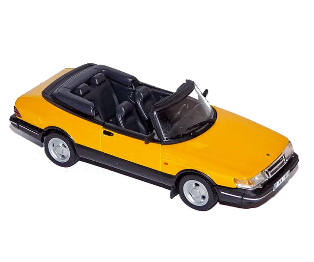 norev-saab-900-turbo-16-s-cabrio-1991-modellino-auto-1-43-giallo-monte-carlo-jet image 1