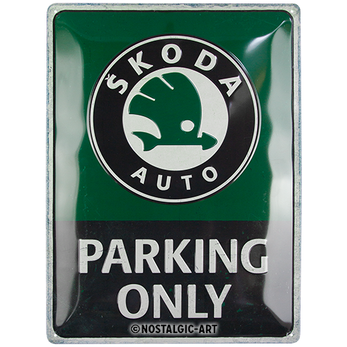 nostalgic-art-skoda-parking-only-targa-in-metallo-30x40-cm-2 image 2