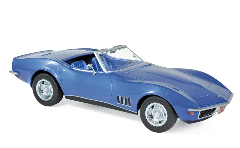 norev-chevrolet-corvette-cabriolet-1969-modellino-auto-1-18-blu-metallizzato image 1