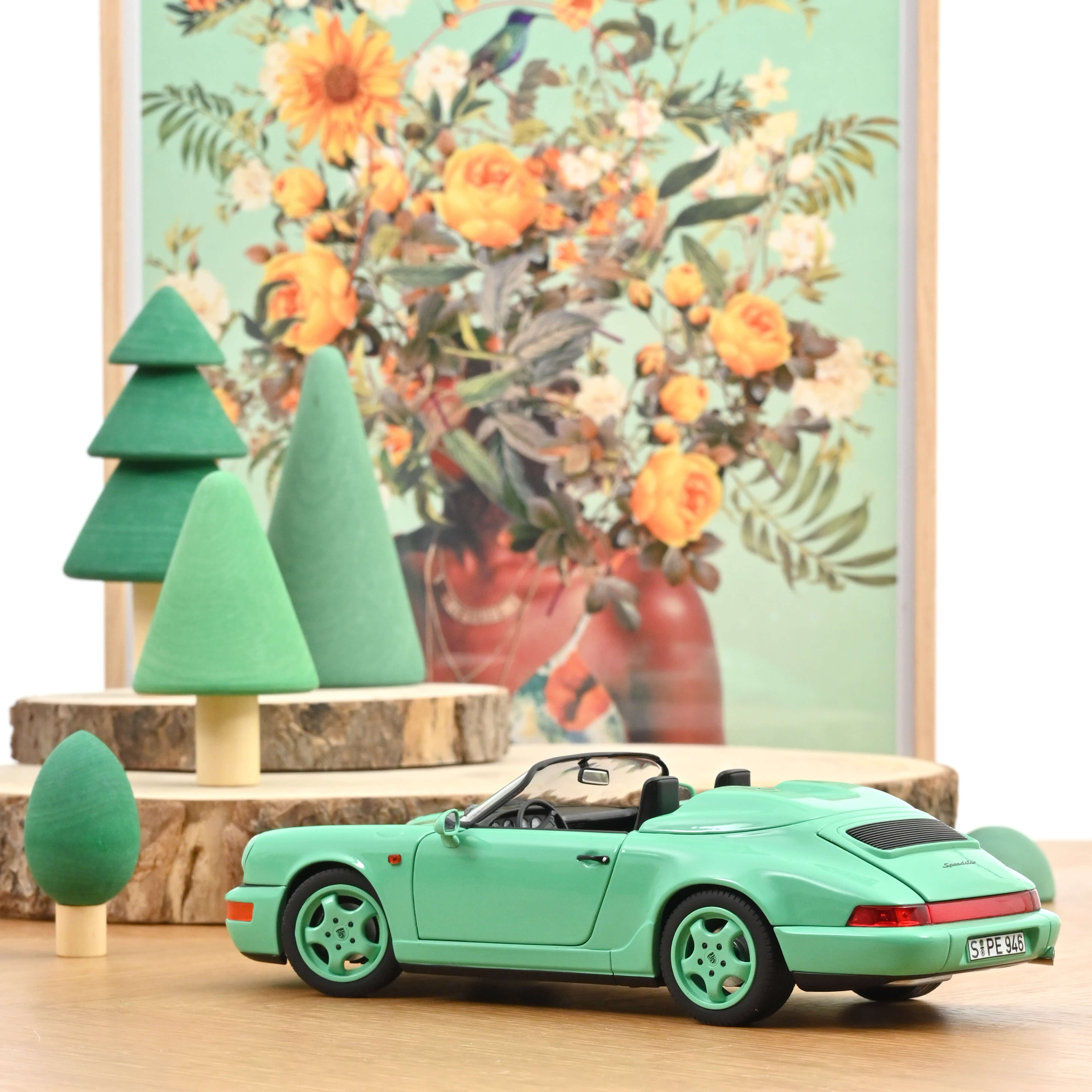 norev-porsche-911-speedster-964-1993-verde-menta-1-18-modellino-200-pz image 3