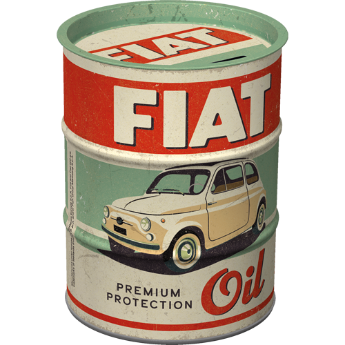 nostalgic-art-fiat-premium-protection-oil-barile-salvadanaio-in-metallo-600-ml image 1