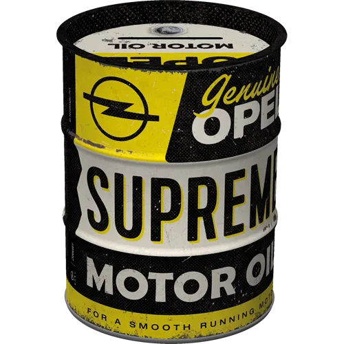 nostalgic-art-opel-supreme-motor-oil-salvadanaio-fusto-600-ml image 1