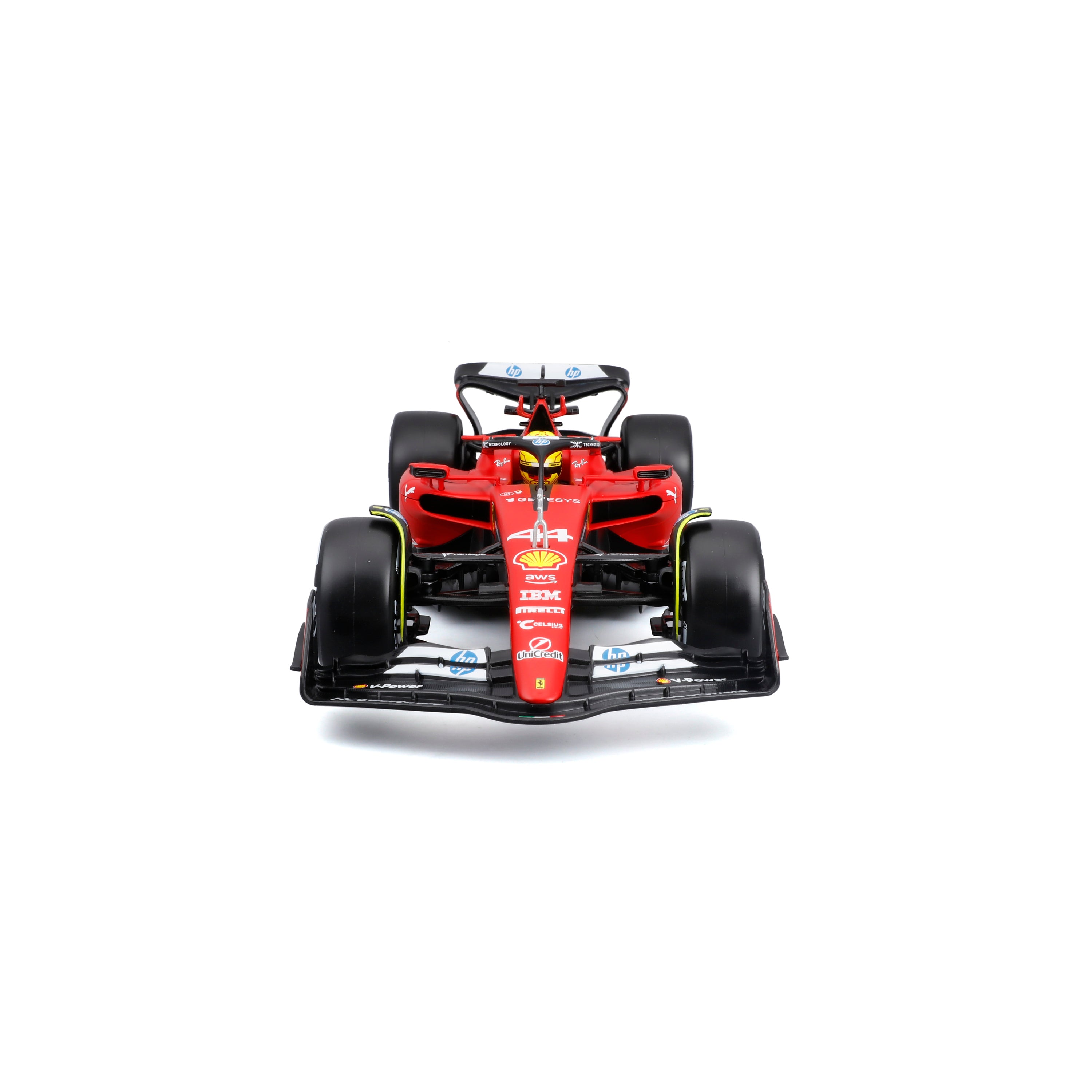 bburago-ferrari-sf-23-44-hamilton-test-fiorano-1-18-modellino-diecast-con-licenz image 3