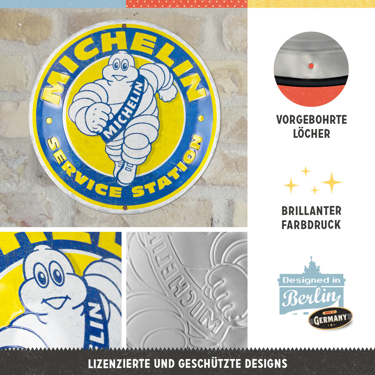 nostalgic-art-michelin-service-station-targa-rotonda-in-metallo-35-cm image 3