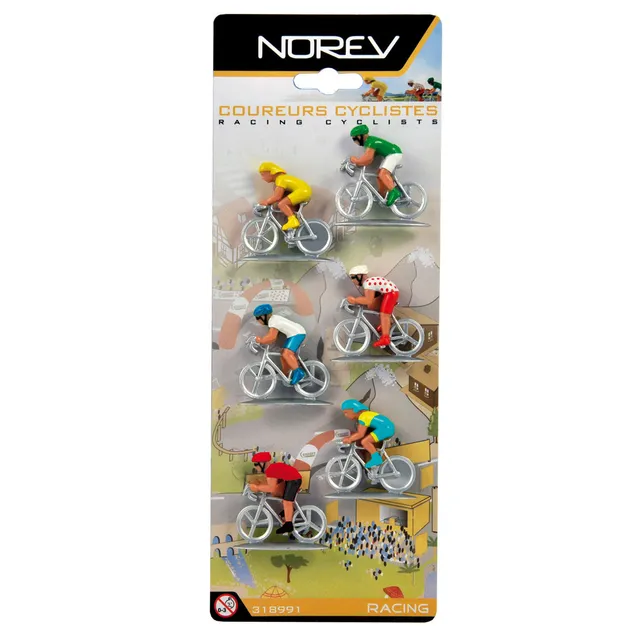 norev-blister-6-cyclistes-1-64-ciclisti-per-diorami-minijet image 1