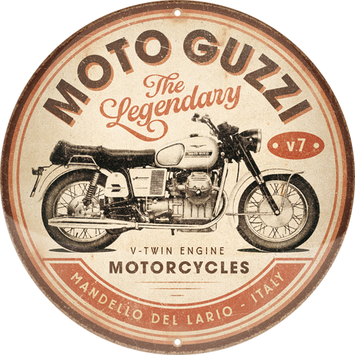nostalgic-art-moto-guzzi-v-twin-engine-targa-rotonda-35-cm image 1