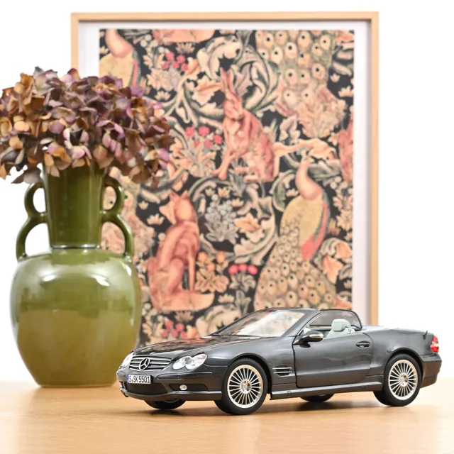 norev-mercedes-benz-sl-55-amg-2003-modellino-1-18-gris-tactite-metallizzato-200- image 1