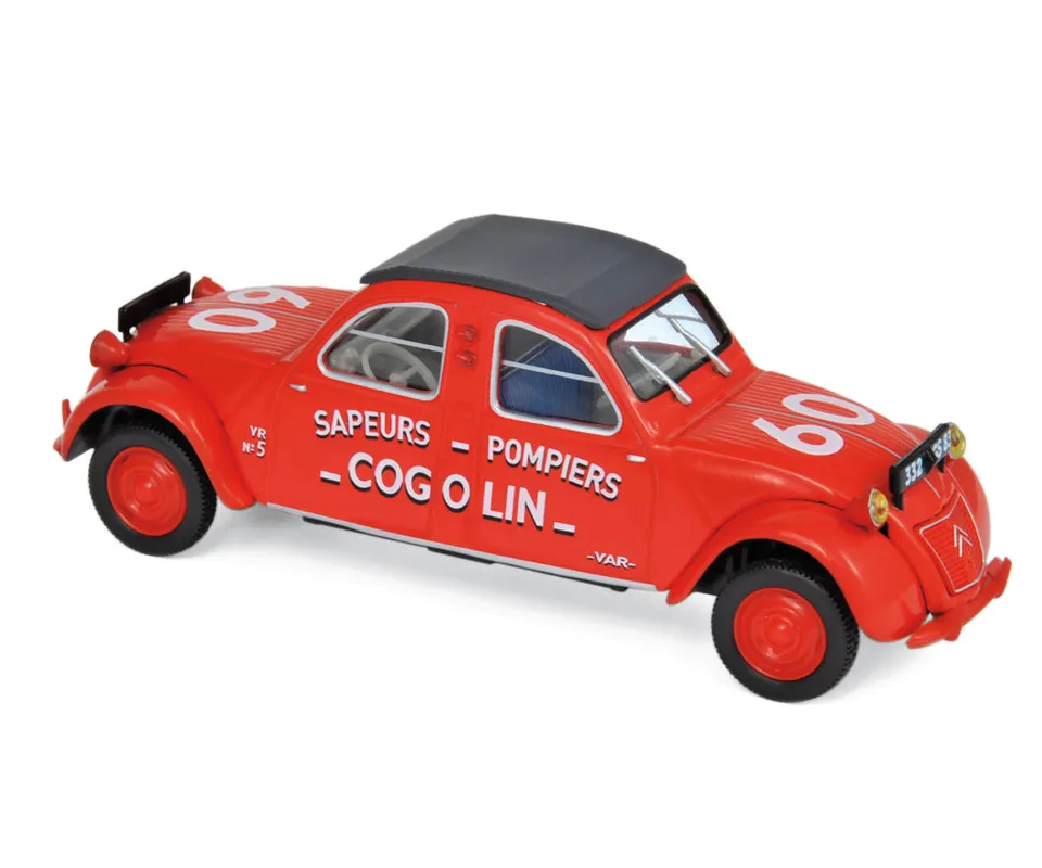 norev-citro-n-2cv-cogolin-1961-pompiers-modellino-auto-1-43 image 1