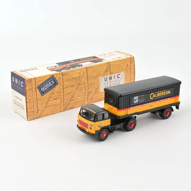norev-unic-esterel-calberson-con-rimorchio-1-43-modellino-camion-die-cast image 1