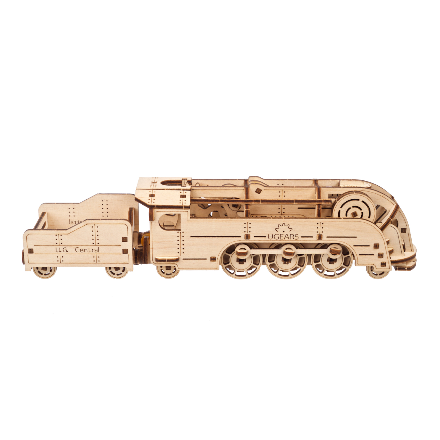 ugears-mini-locomotive-con-tender-trenino-meccanico-a-elastico-u-mini image 2