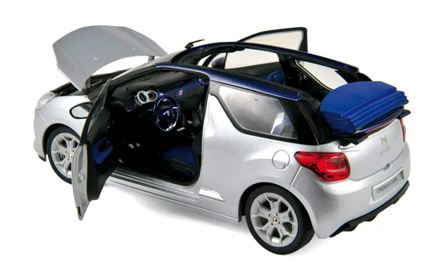 norev-citro-n-ds3-cabrio-2013-grigio-alluminio-e-blu-infini-modellino-auto-1-18 image 1