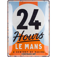 nostalgic-art-24h-le-mans-a-century-of-racing-targa-in-metallo-30x40-cm image 2