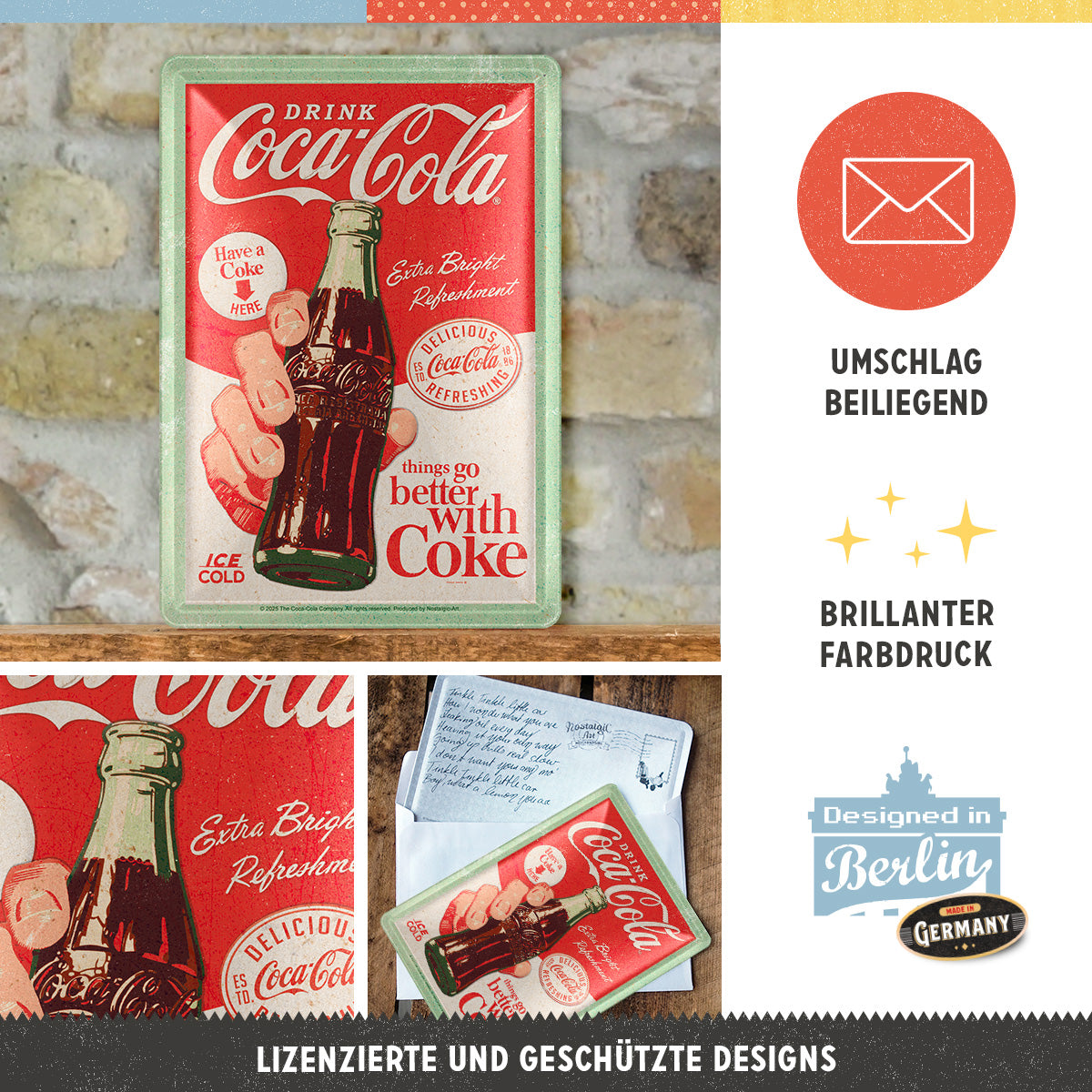 nostalgic-art-coca-cola-better-with-coke-metal-card-10x14-cm image 3