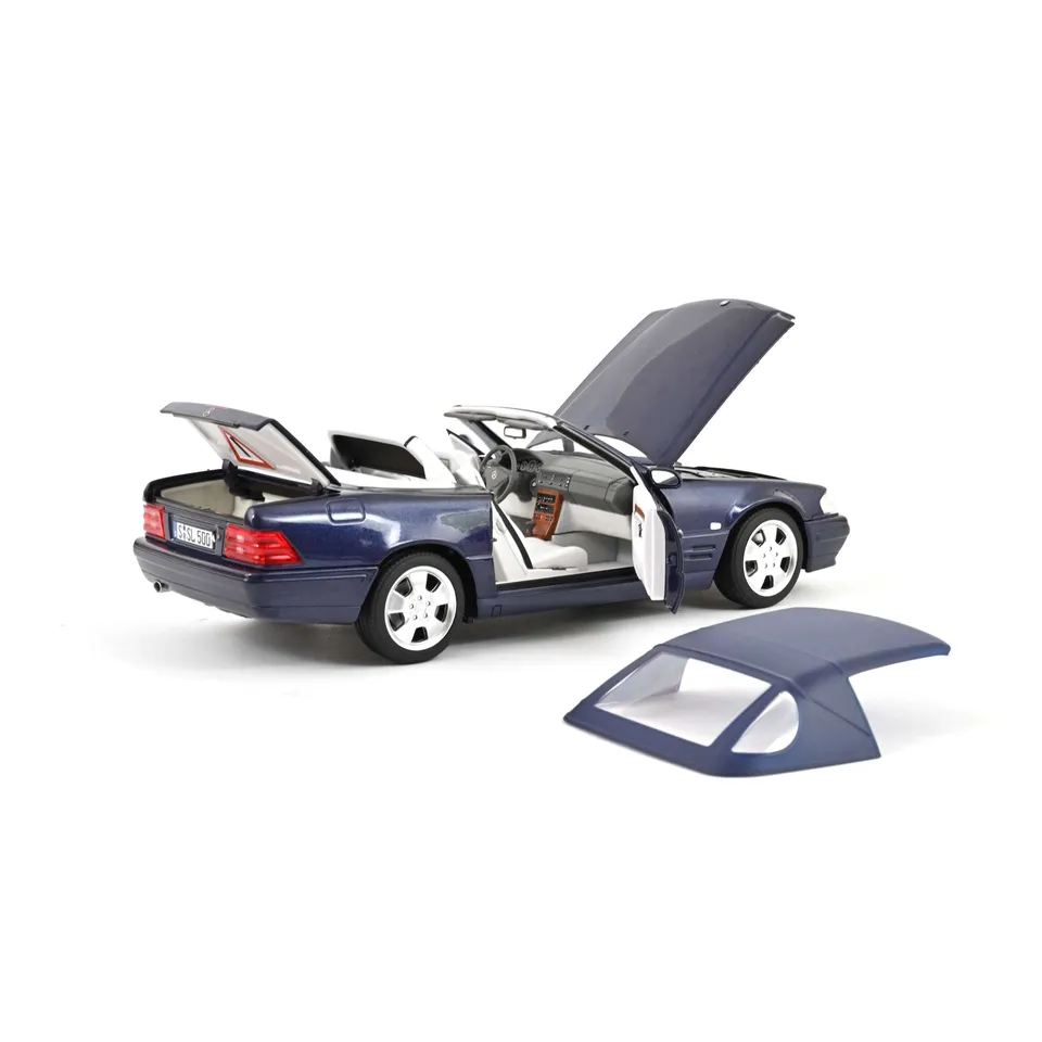 norev-mercedes-benz-sl-500-1999-blu-scuro-metallizzato-1-18-modellino-auto image 1