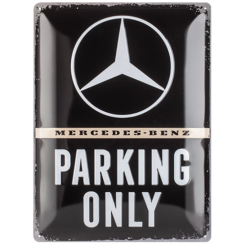 nostalgic-art-mercedes-benz-parking-only-targa-metallo-30x40-cm image 2