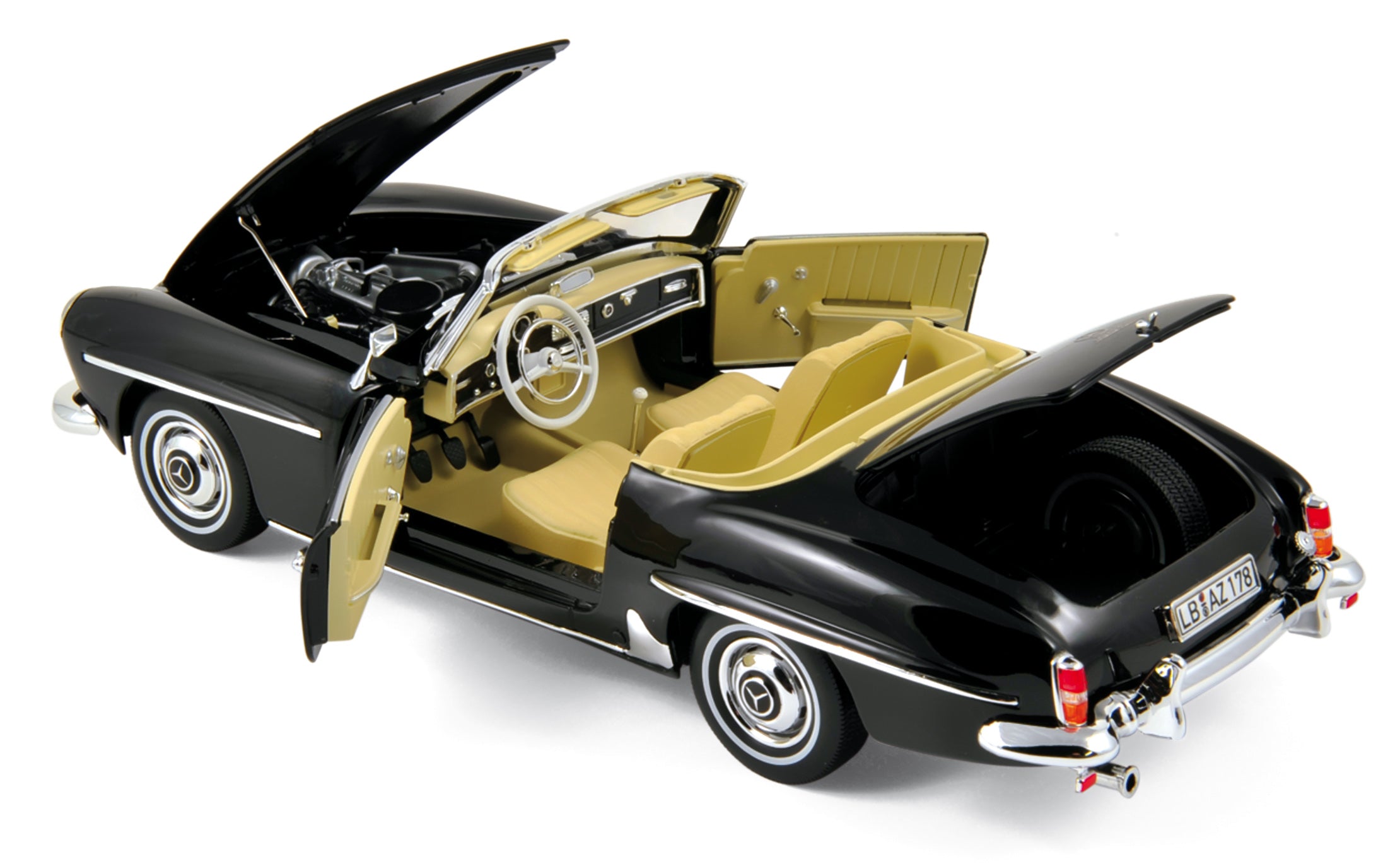 norev-mercedes-benz-190-sl-1957-modellino-auto-1-18-nero image 2