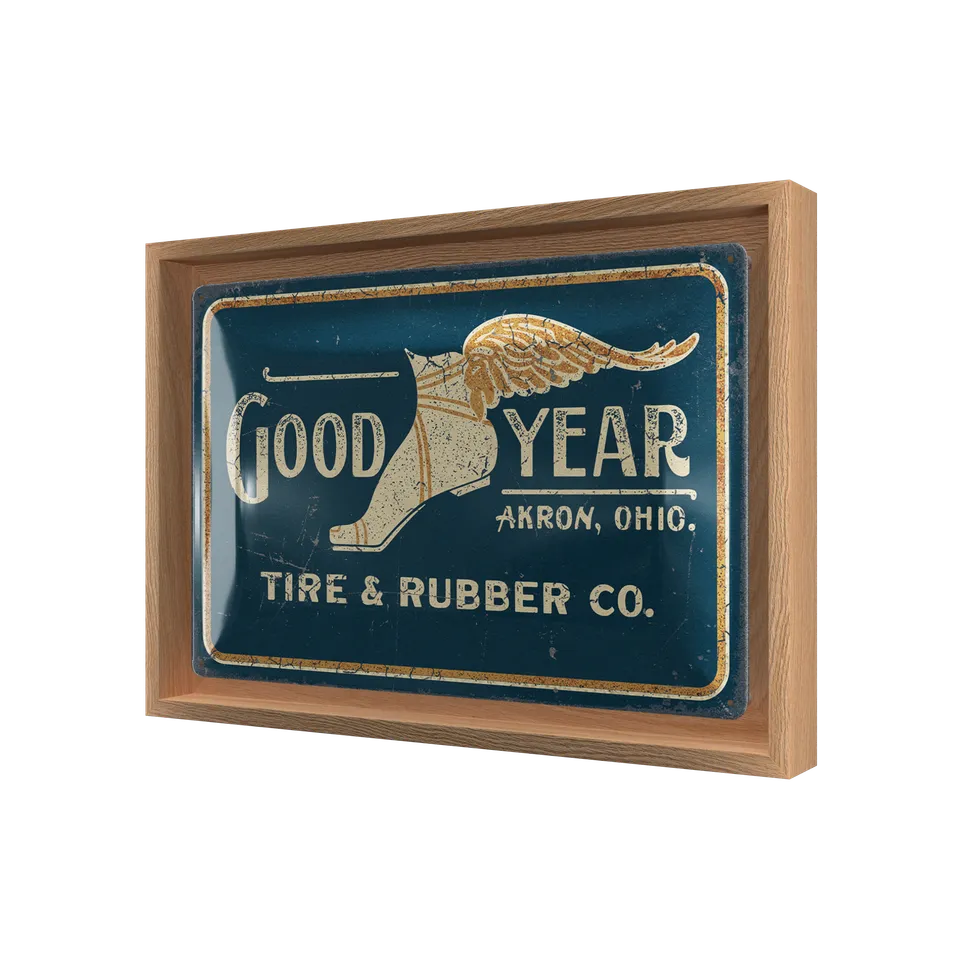 nostalgic-art-goodyear-wing-foot-logo-1901-cornice-n-frame-m-24x33-5-cm image 1