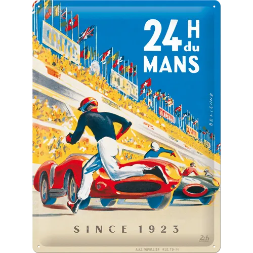 nostalgic-art-24h-le-mans-racing-poster-blue-targa-in-metallo-30x40-cm-2 image 1