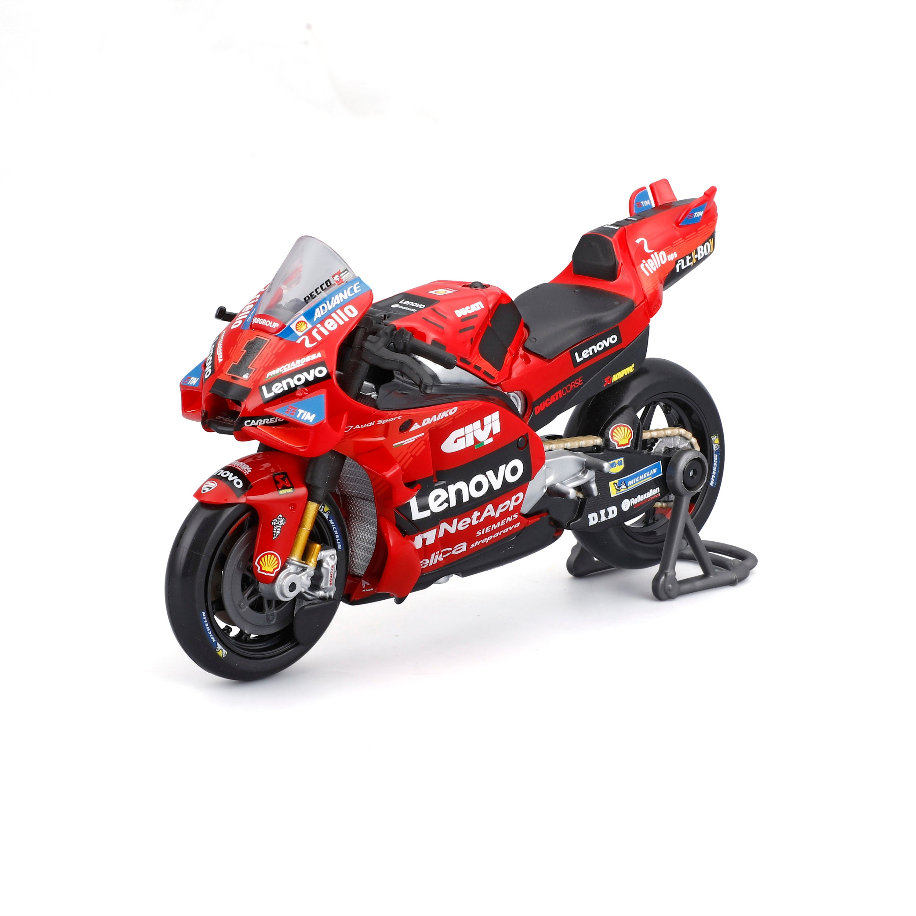 maisto-ducati-lenovo-team-2024-1-francesco-bagnaia-moto-1-18-die-cast image 1
