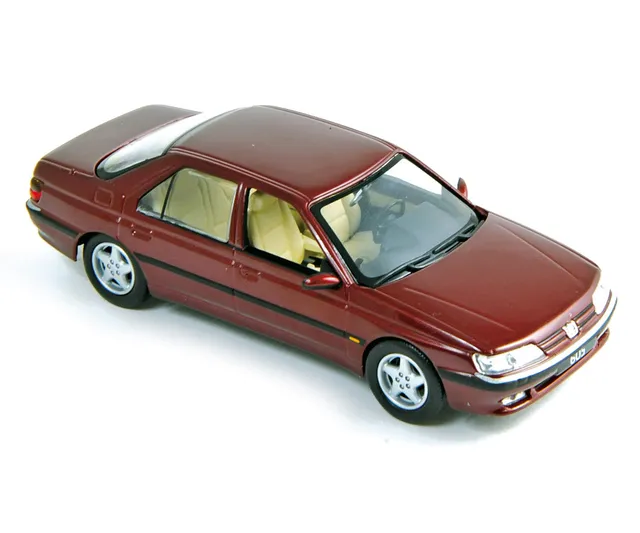 norev-peugeot-605-1998-modellino-auto-die-cast-1-43-dark-red image 1
