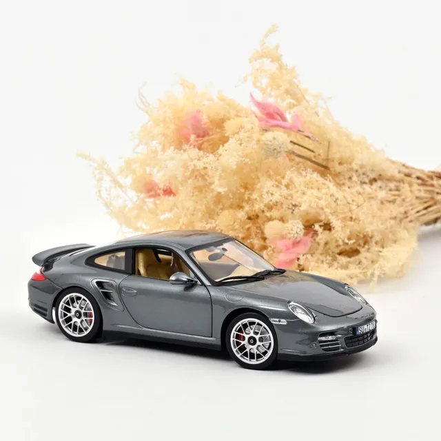 norev-porsche-911-turbo-2010-grigio-metallizzato-1-18-modellino-auto-sportiva image 1