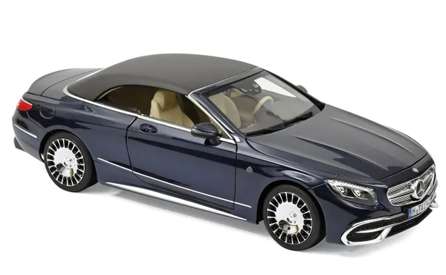 norev-mercedes-maybach-s650-cabriolet-2018-blu-scuro-metallizzato-1-18-modellino image 1