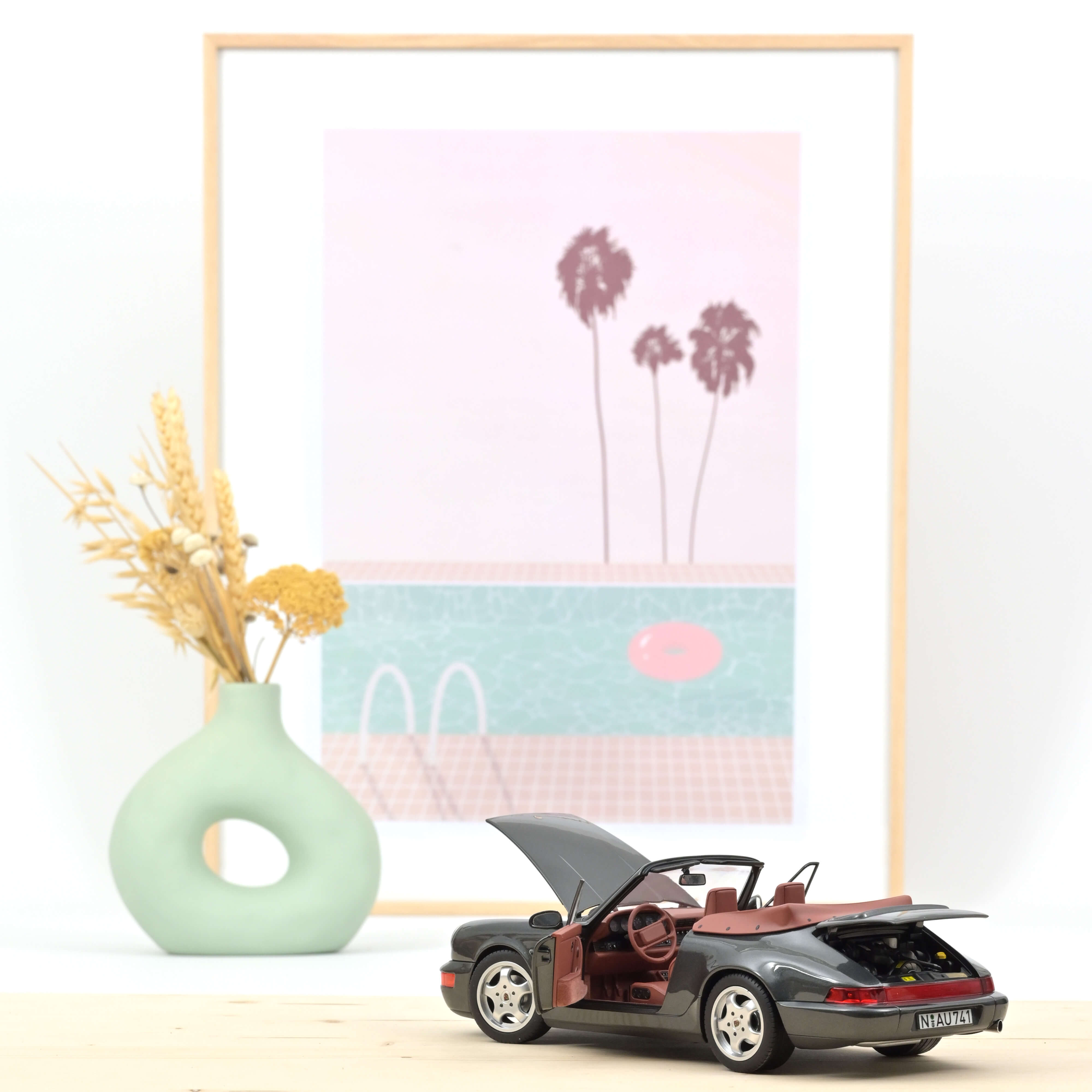 norev-porsche-911-carrera-2-cabriolet-1990-1-18-grigio-metallizzato-200pcs image 2