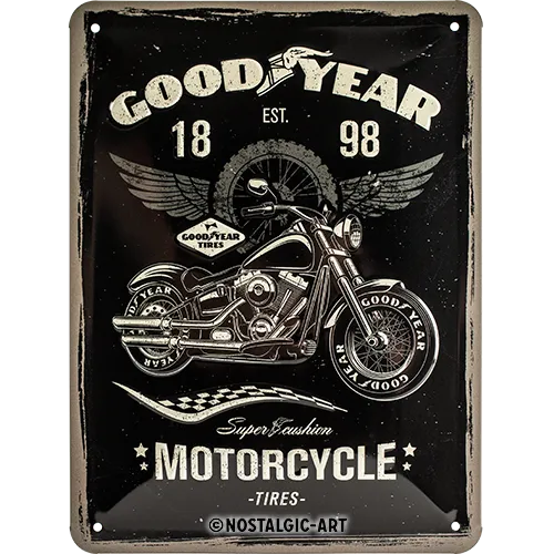 nostalgic-art-goodyear-motorcycle-targa-in-metallo-15x20-cm-2 image 1