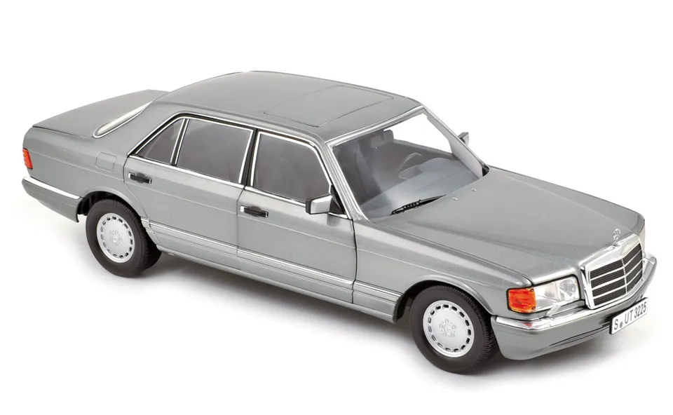 norev-mercedes-benz-560-sel-1985-grigio-scuro-metallizzato-1-18-youngtimer-die-c image 1