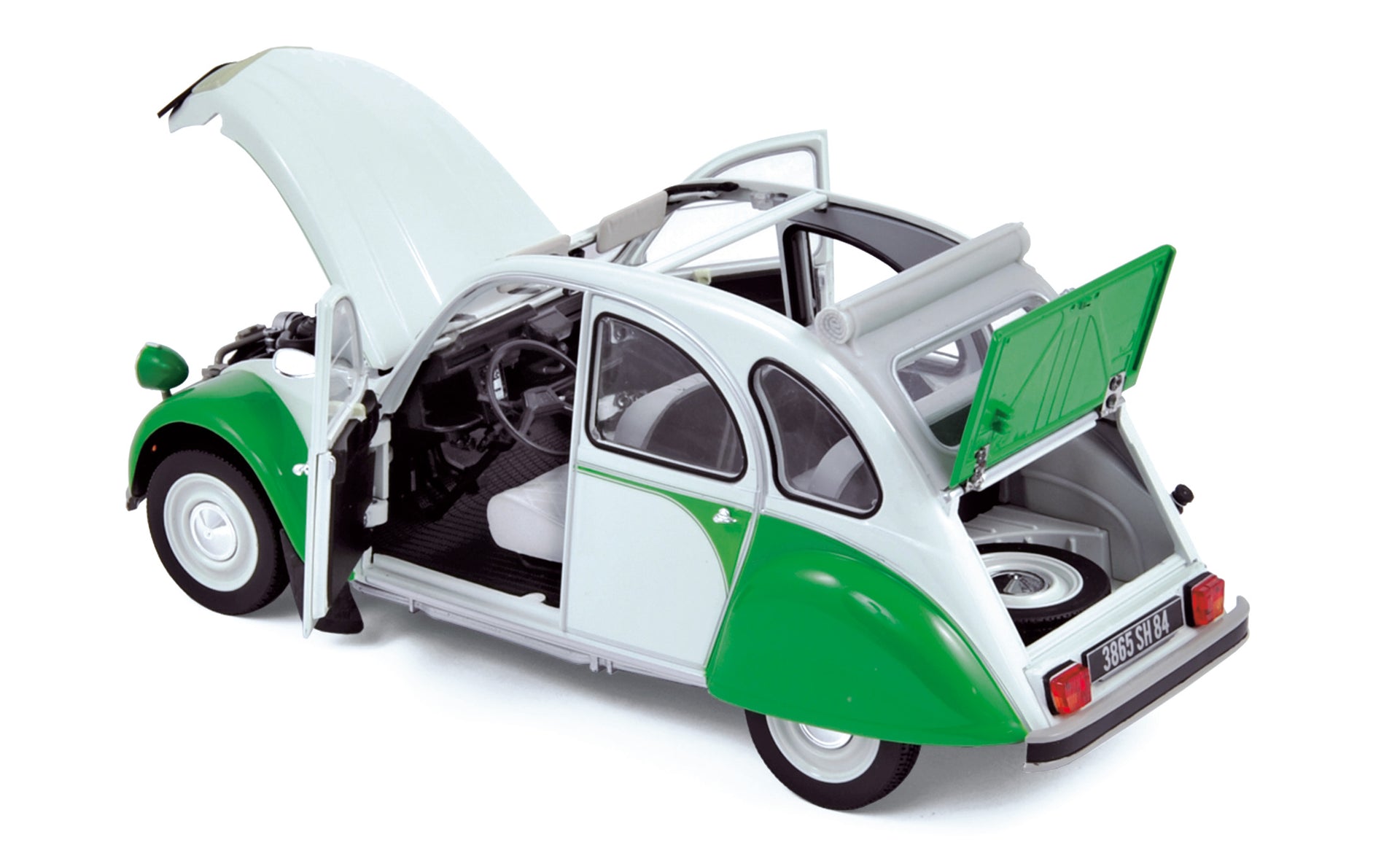 norev-citro-n-2cv-dolly-1985-verde-bambou-bianco-meije-1-18-modellino image 1